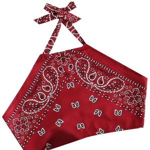 Bandana Halter Neck Crop Top
